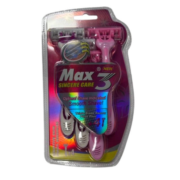 Buy Max Female Razor 4pk - Premium Quality Toiletries Online - Product Image Buy Max Female Razor 4pk - Premium Quality Toiletries Online - Product Image